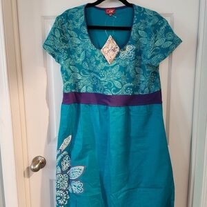 NWT Dress 3XL Coline teal & purple